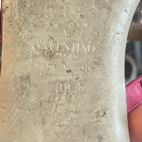 Valentino rockstud sandals slide flat calfskin blossomgold studs - Picture 8 of 10